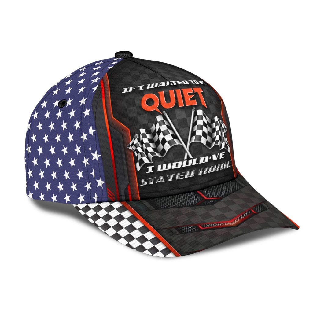 Racing American Loud Attitude Classic Cap For Relaxed Daily Style Vacations And Festival Wear
