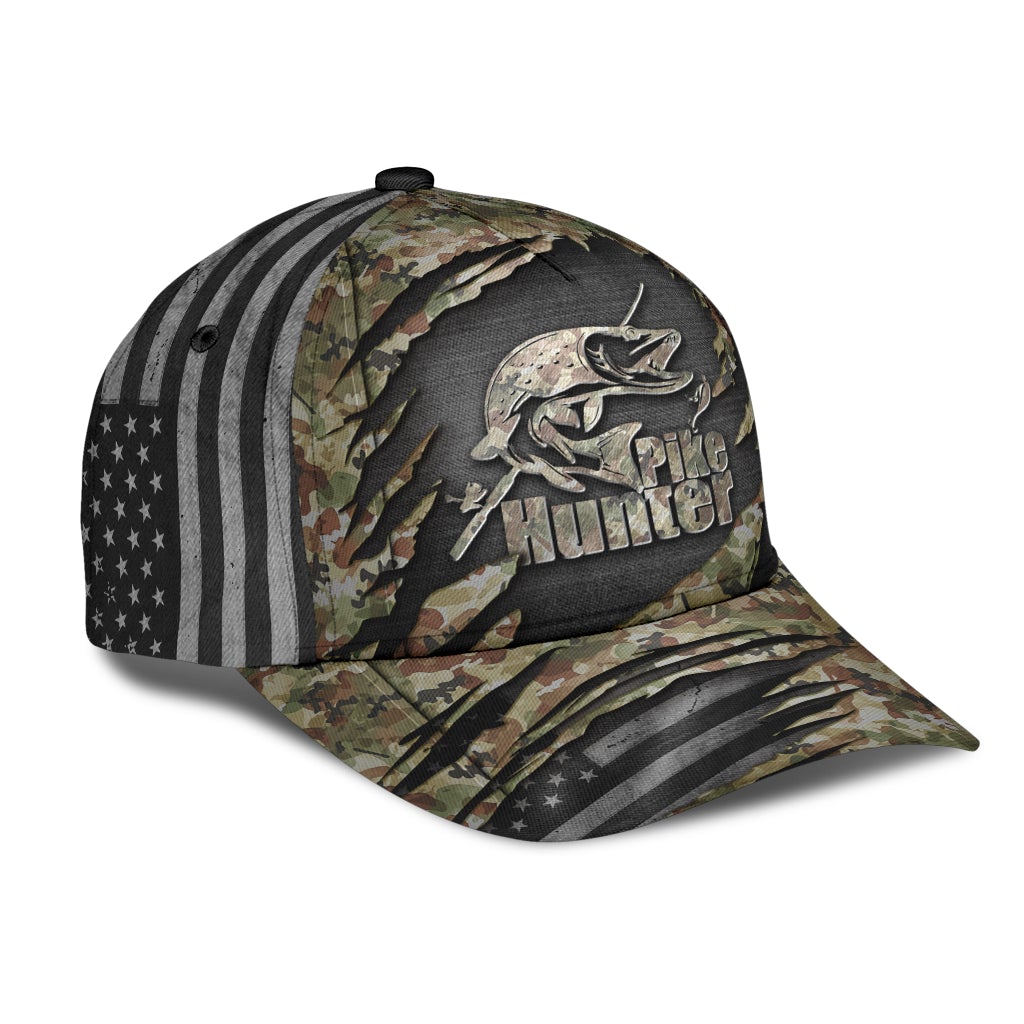 Fishing Pike Hunter Hunting Classic Cap For Beach Days Travel And Relaxed Everyday Outfits