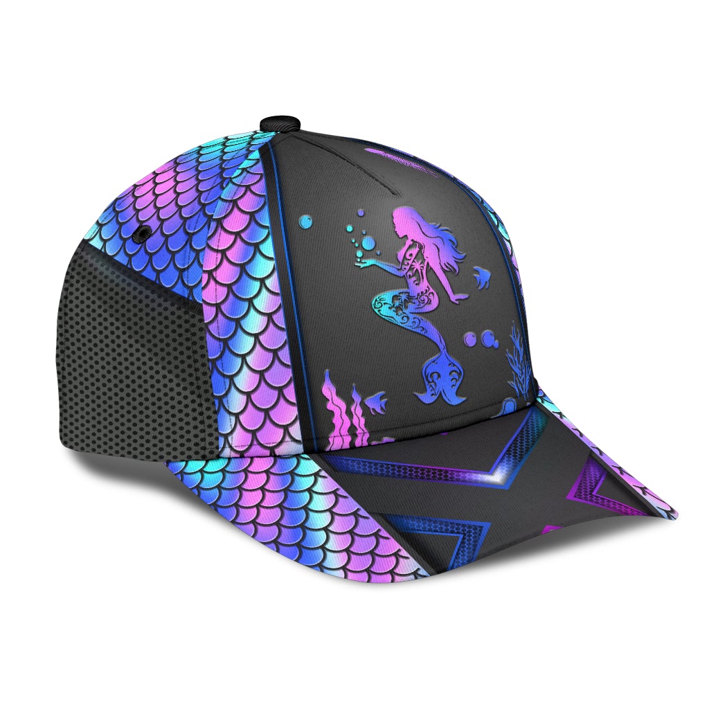 Mermaid Hologram Fantasy Ocean Classic Cap For Outdoor Travel Parties And Thoughtful Holiday Gifting