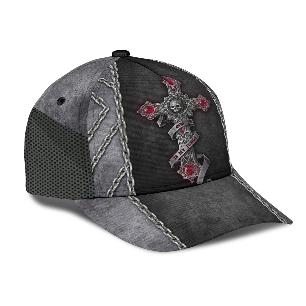 Skull Faith Is My Judge Classic Cap For Nature Lovers Travel And Casual Daily Styling