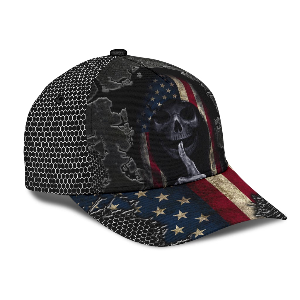 Crack Skull American Classic Cap For Casual Styling Holiday Travel And Weekend Adventures