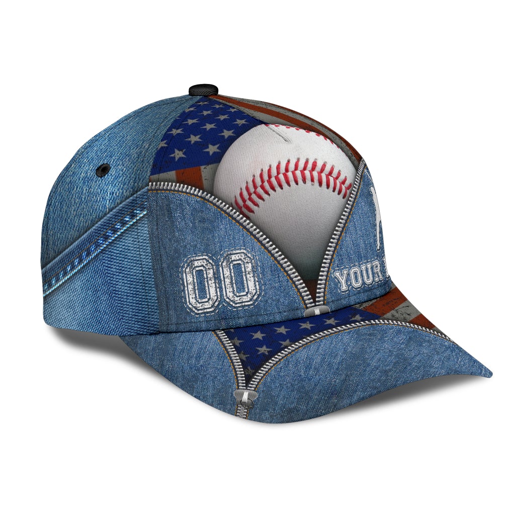 Custom Zipper Baseball Personalized Name Number Classic Cap For Nature Lovers Travel And Casual Daily Styling