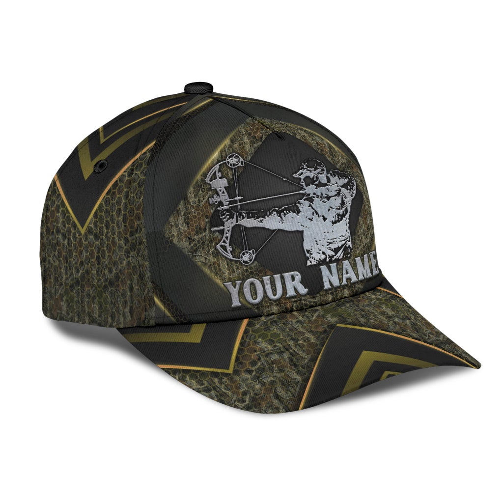 Custom Bowhunter Archery Personalized Name Classic Cap For Everyday Outfits Coastal Travel And Gift Giving