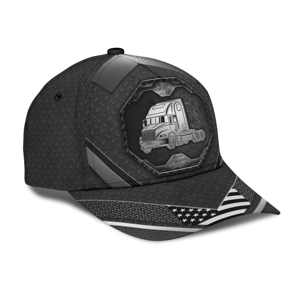 Metal Pattern Truck Driver Lifestyle Workwear Classic Cap For Outdoor Adventures Festivals And Casual Wear