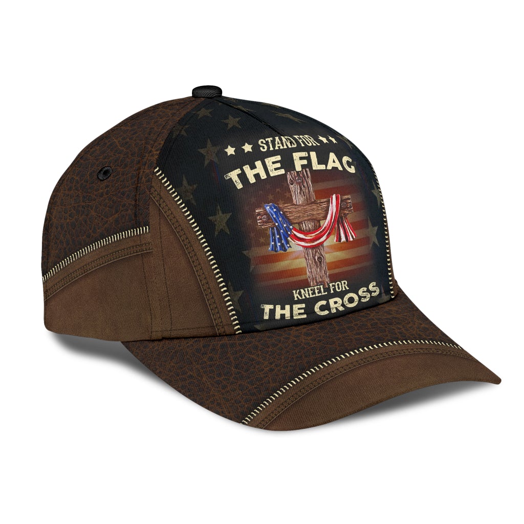 Stand For Flag Kneel For Cross Classic Cap For Relaxed Daily Style Vacations And Festival Wear