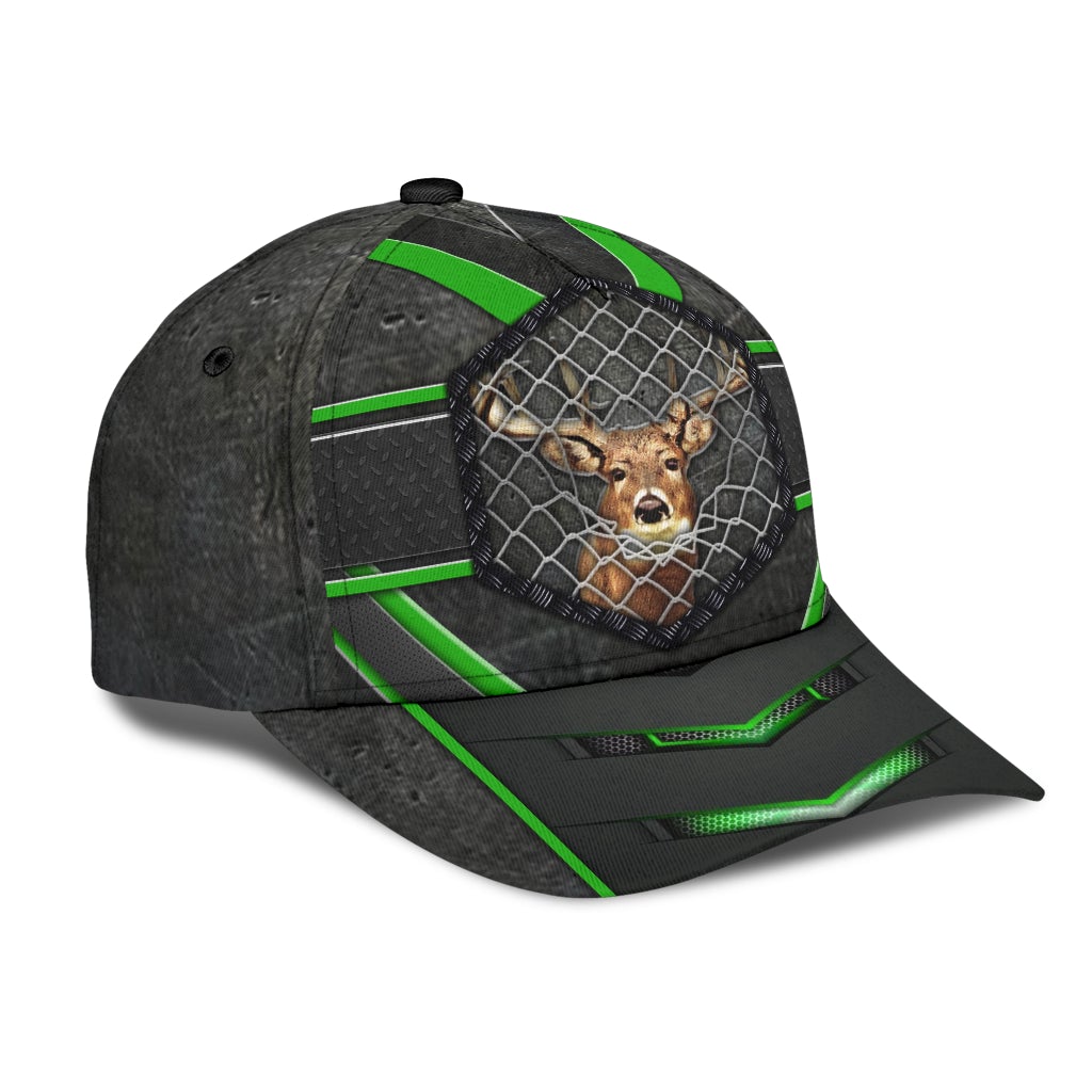 Deer Hunting Net Pattern Classic Cap For Festivals Holidays And Comfortable Everyday Wear