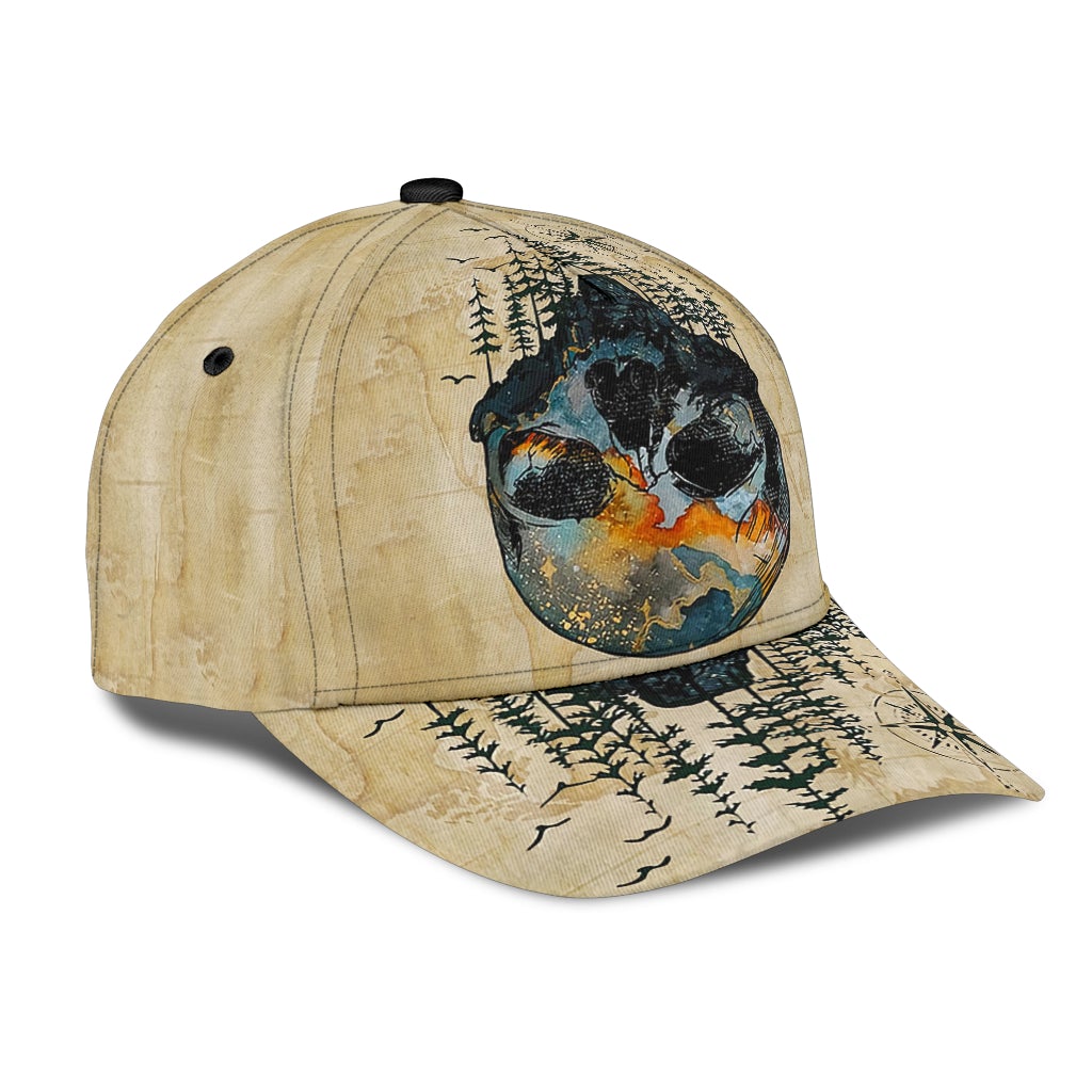 Skull Into The Forest Nature Dark Classic Cap For Everyday Accessories Vacations And Outdoor Fun
