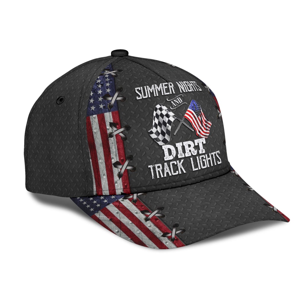 Dirt Track Racing Summer Nights American Classic Cap For Weekend Adventures Festivals And Gift Giving