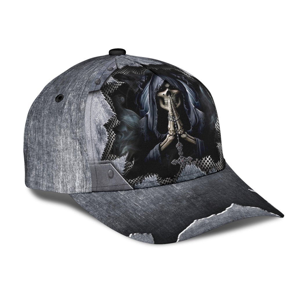 Skull With Cross Dark Faith Classic Cap For Weekend Travel Outdoor Events And Casual Outfits