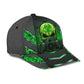 Green Skull Electric Pattern Classic Cap For Festivals Holidays And Comfortable Everyday Wear