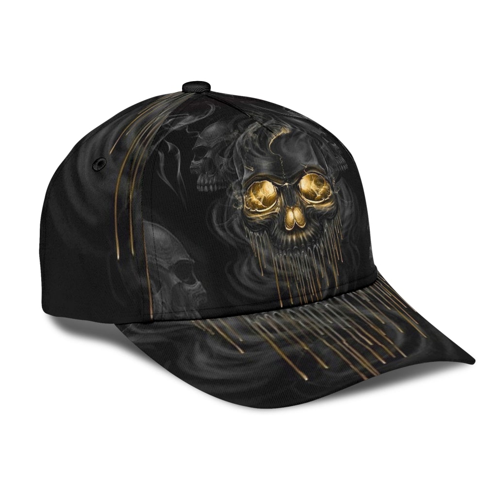 Skull Melting Dark Art Classic Cap For Comfortable Daily Wear Travel And Weekend Outings