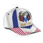 Custom White Eagle American Flag Name Classic Cap For Everyday Wear Vacations And Seasonal Activities