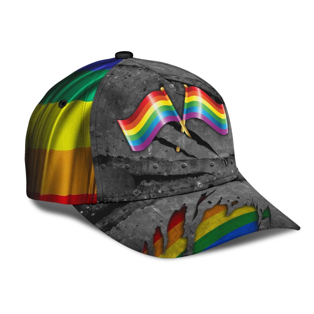 Pride Crack Pattern Classic Cap For Everyday Accessories Festivals And Relaxed Outings