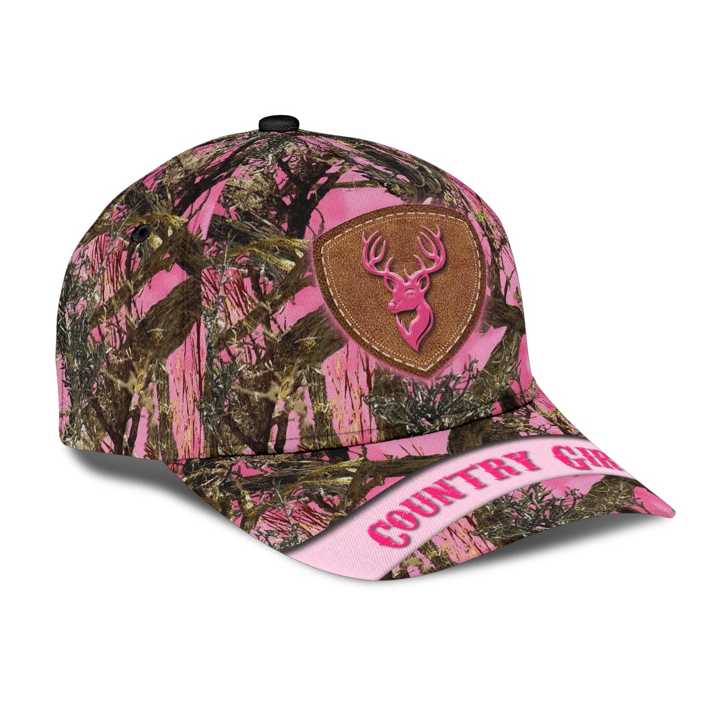 Hunting Country Girl Pink Camo Classic Cap For Summer Outings Festivals And Relaxed Daily Wear