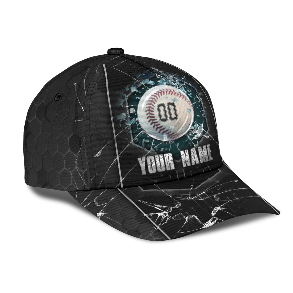 Custom Baseball Breaking Personalized Name Number Classic Cap For Everyday Wear Vacations And Seasonal Activities