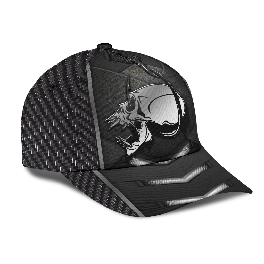 Metal Skull Fishing Hook Classic Cap For Casual Outfits Vacations And Everyday Styling