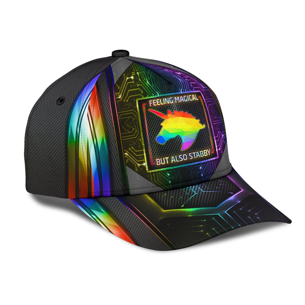 Pride Unicorn Magical Feeling Classic Cap For Everyday Wear Vacations And Seasonal Activities