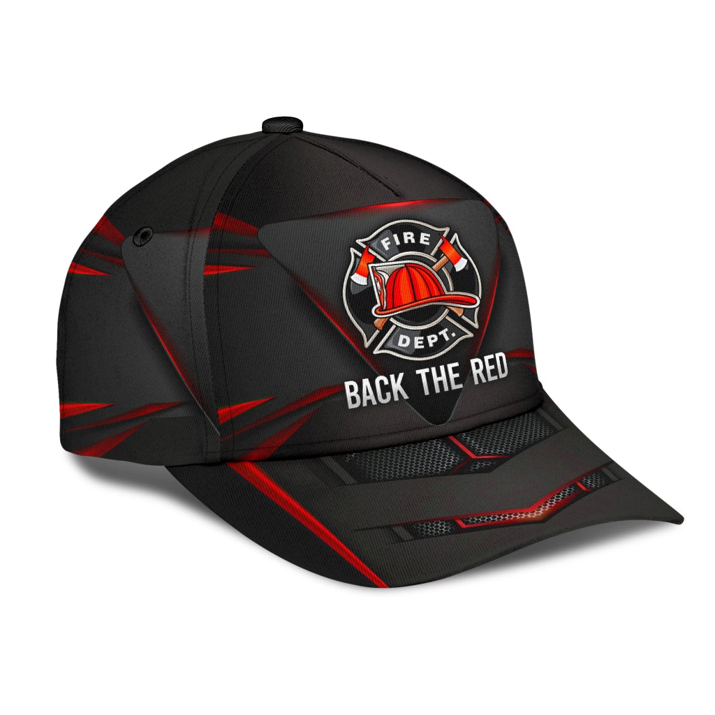 Firefighter Back The Red Carbon Classic Cap For Holiday Adventures Parties And Comfortable Styling