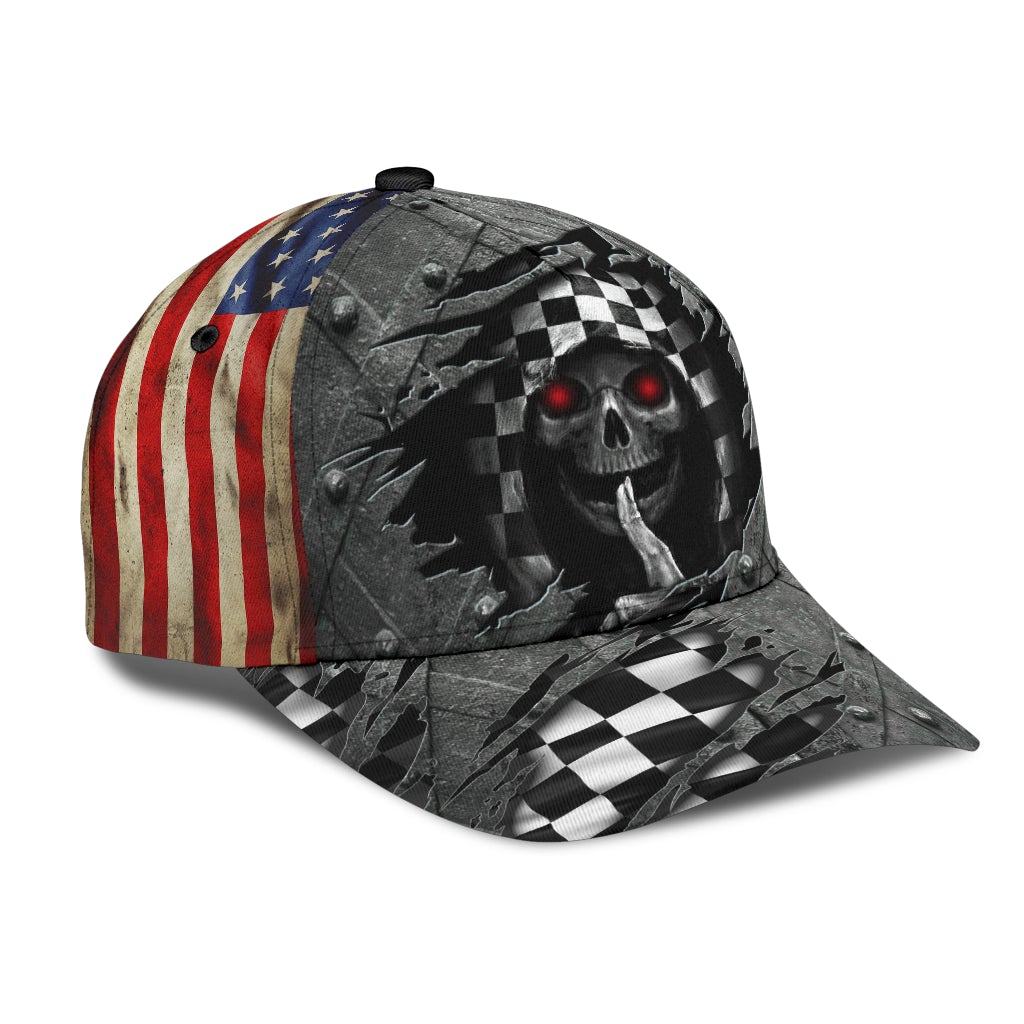 Crack Racing Skull Motorsport Classic Cap For Weekend Outings Holidays And Thoughtful Gifting