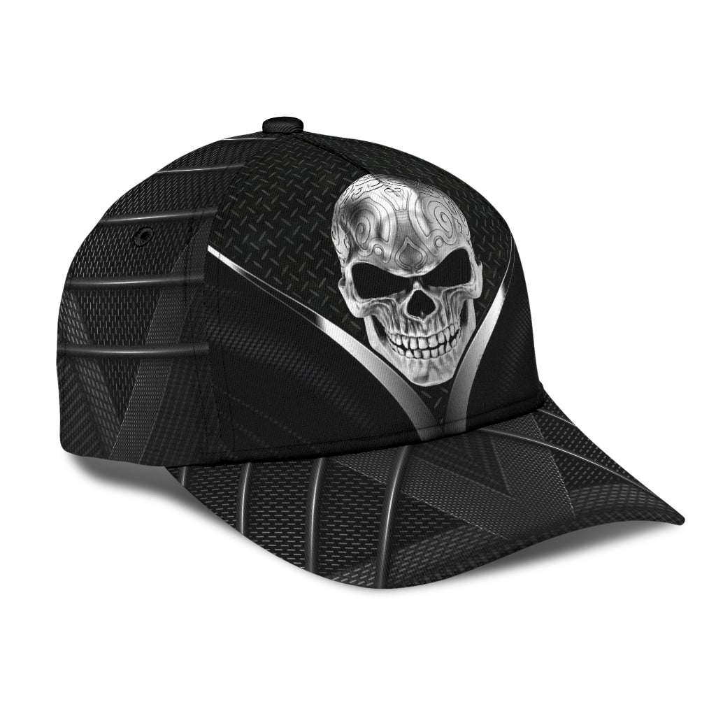 Skull Carbon Black Dark Classic Cap For Seasonal Outings Outdoor Adventures And Daily Wear
