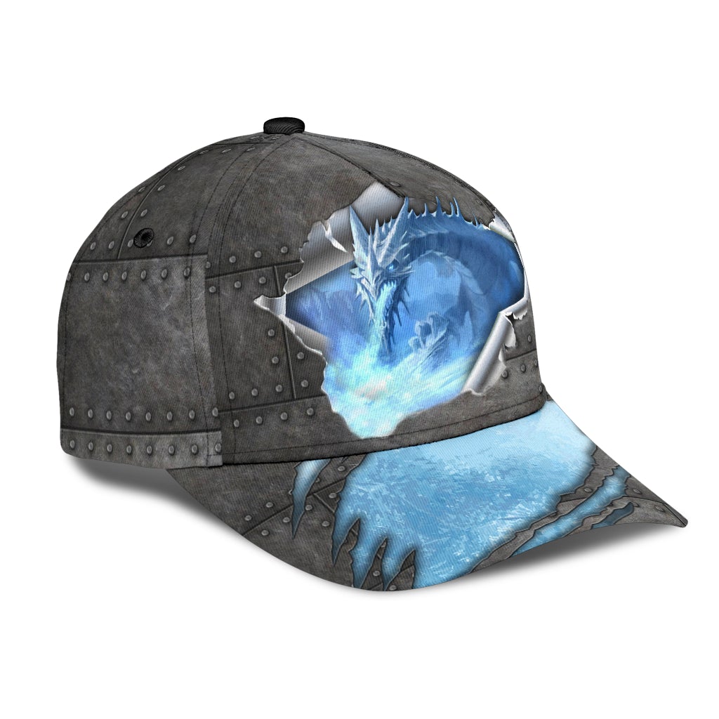 Ice Dragon Fantasy Creature Classic Cap For Weekend Travel Outdoor Events And Casual Outfits