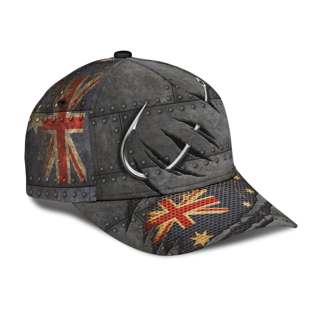 Fishing Australian Flag Outdoor Classic Cap For Outdoor Adventures Festivals And Casual Wear