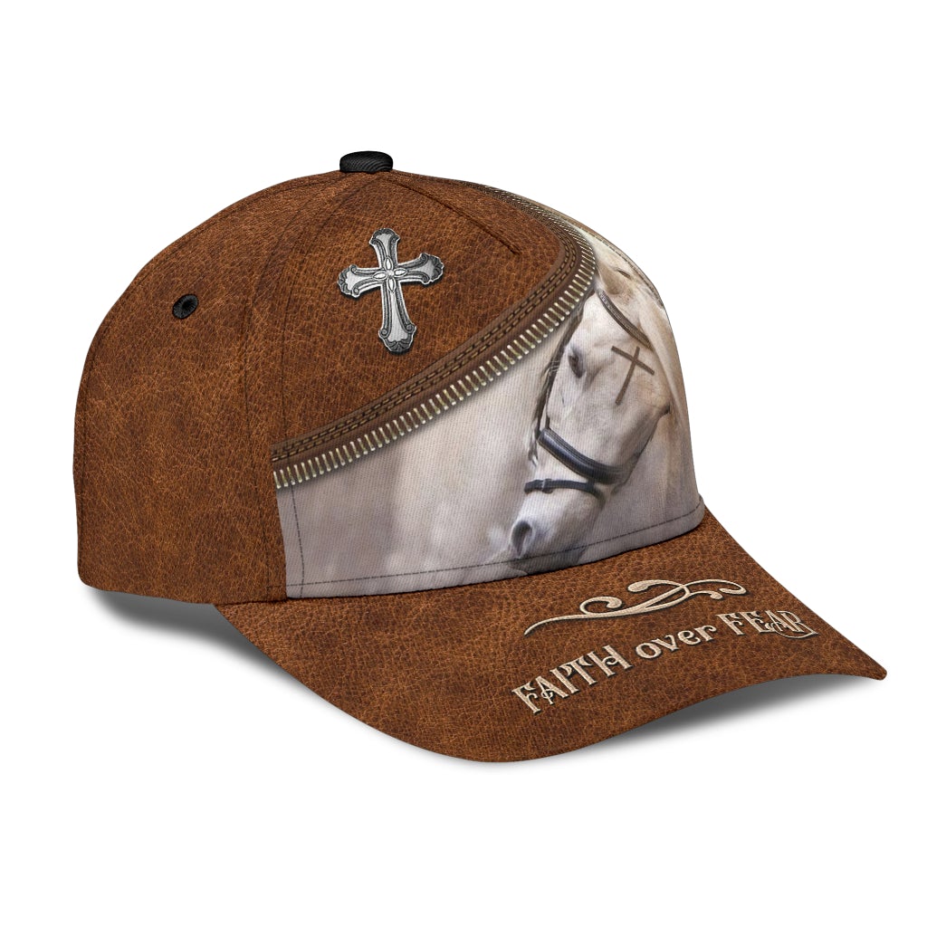 Horse Faith Over Fear Classic Cap For Weekend Adventures Festivals And Gift Giving