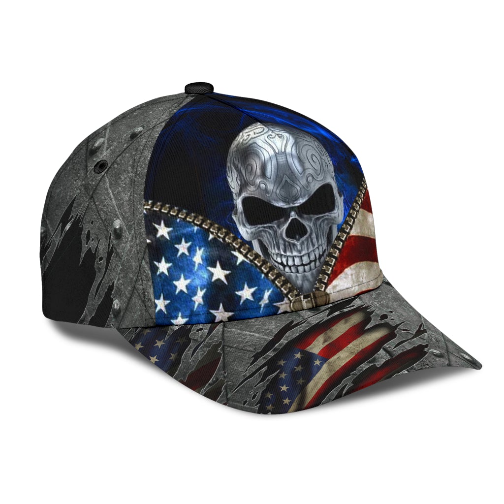Skull Love American Patriot Classic Cap For Travel Holidays Parties And Relaxed Casual Styling