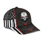 Skull Red Flag Carbon American Classic Cap For Vacation Style Outdoor Activities And Daily Comfort