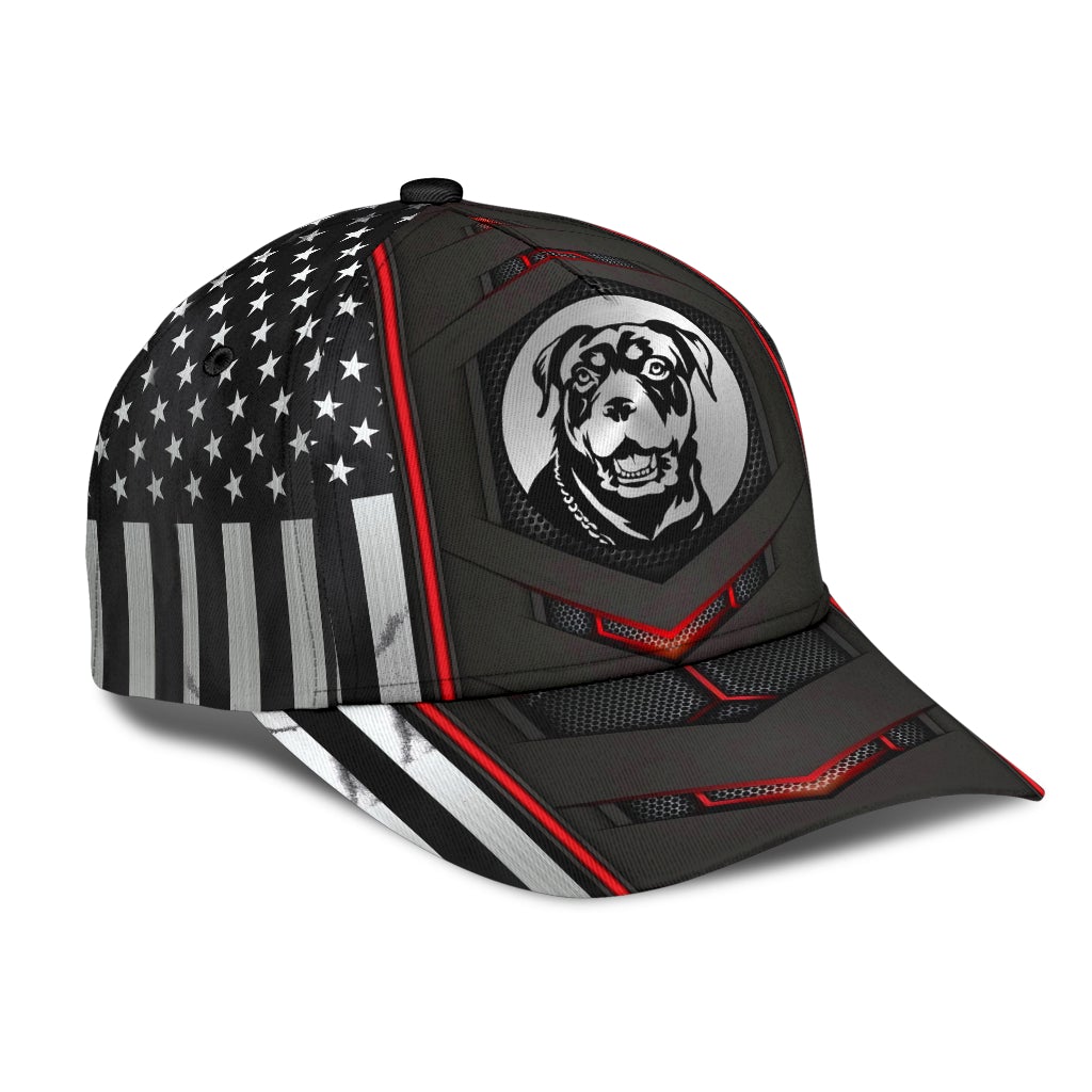 Rottweiler Red Flag Carbon Classic Cap For Everyday Accessories Festivals And Relaxed Outings