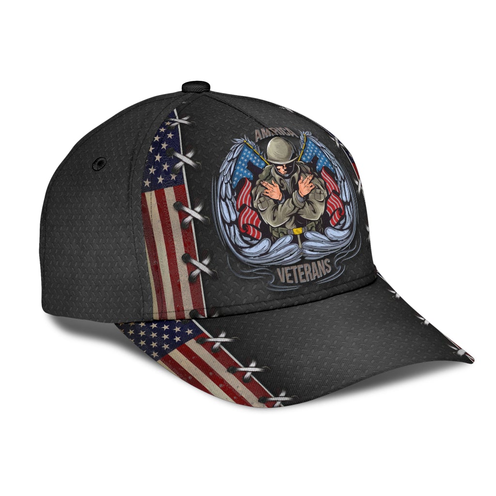 Proud American Soldier Veteran Classic Cap For Festivals Travel Adventures And Casual Gift Giving