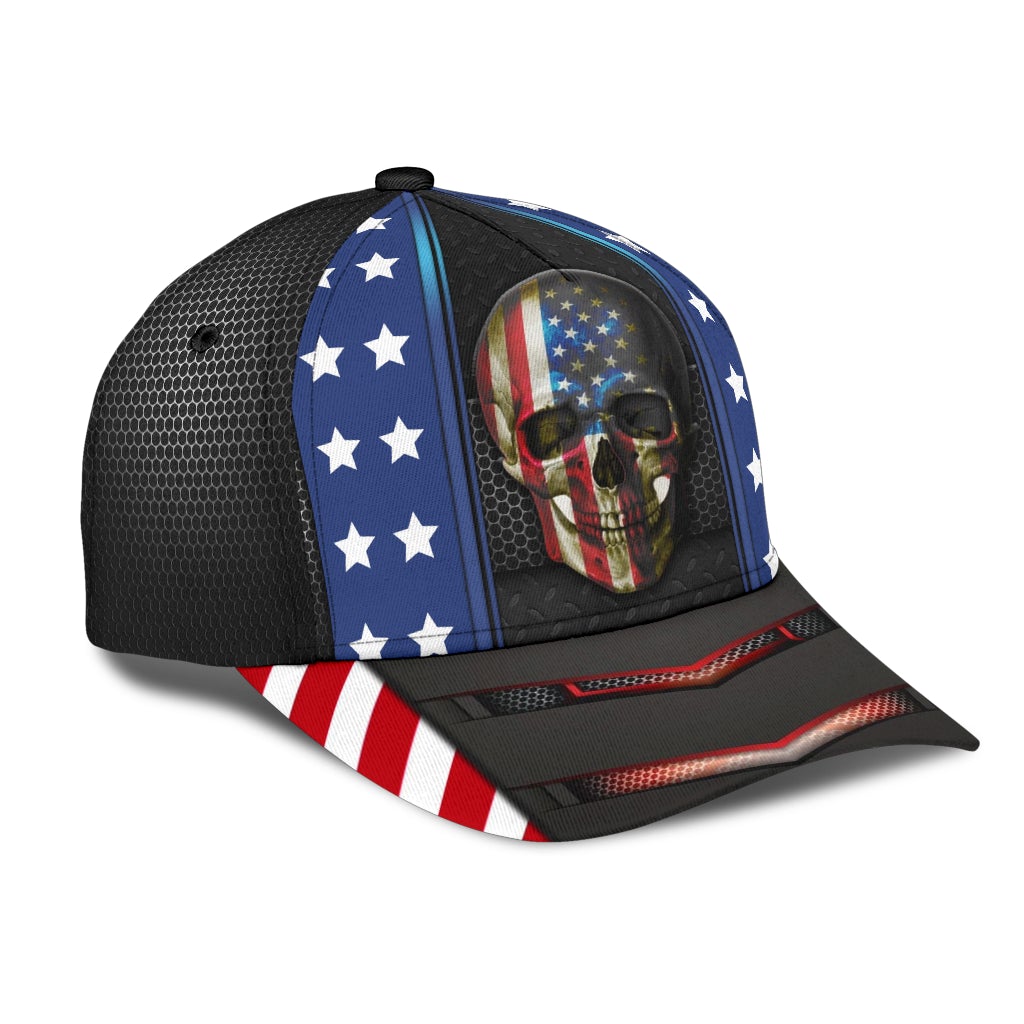 American Skull Carbon Pattern Classic Cap For Everyday Accessories Vacations And Outdoor Fun
