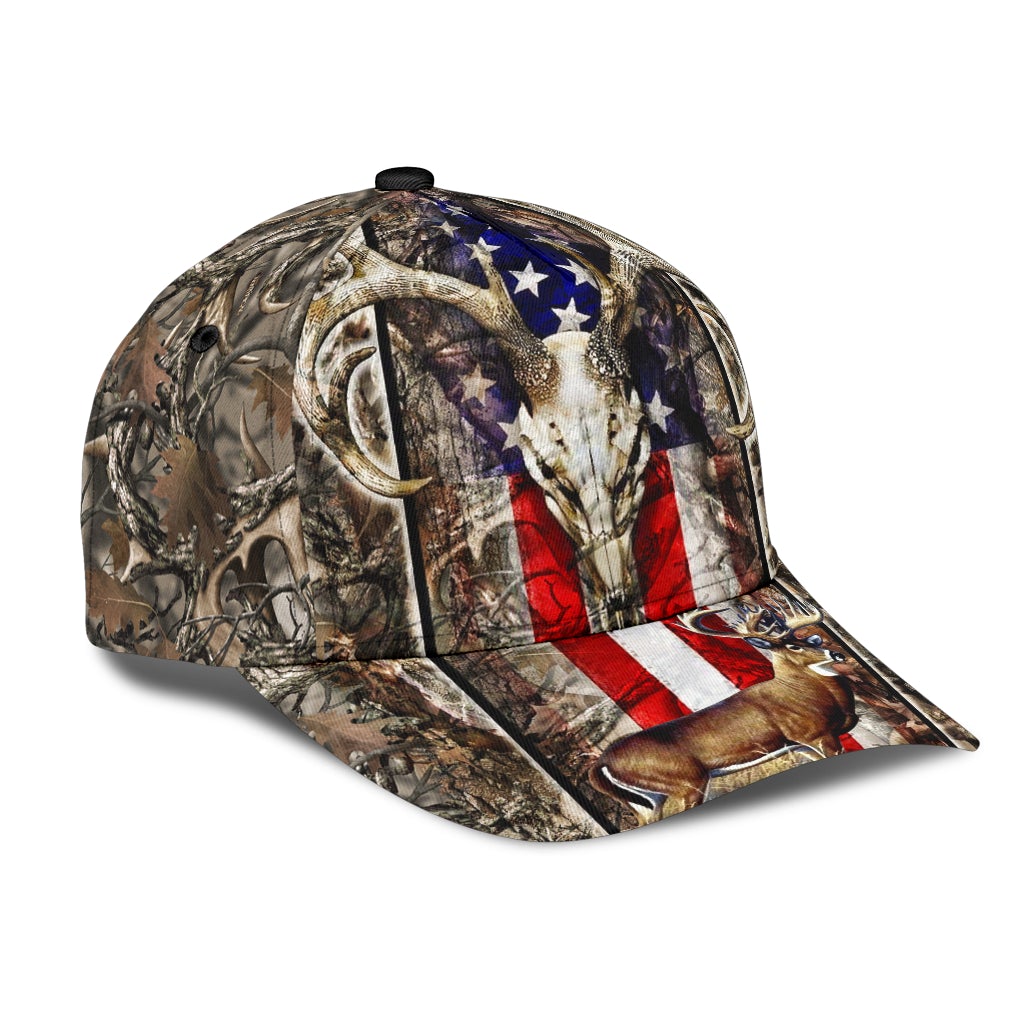 Deer Hunting Camo Pattern Classic Cap For Weekend Travel Outdoor Events And Casual Outfits