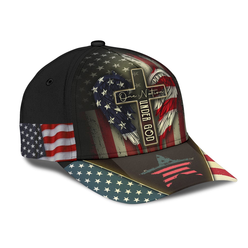 American One Nation Under God Classic Cap For Comfortable Casual Wear Holidays And Outdoor Trips