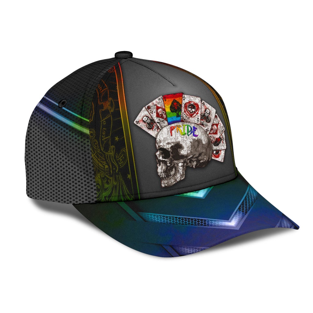 LGBT Skull Pride Classic Cap For Casual Styling Beach Days And Weekend Adventures