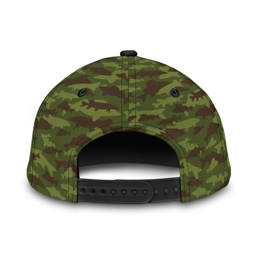 Custom Fishing Camouflage Personalized Name Classic Cap For Comfortable Daily Wear Travel And Weekend Outings