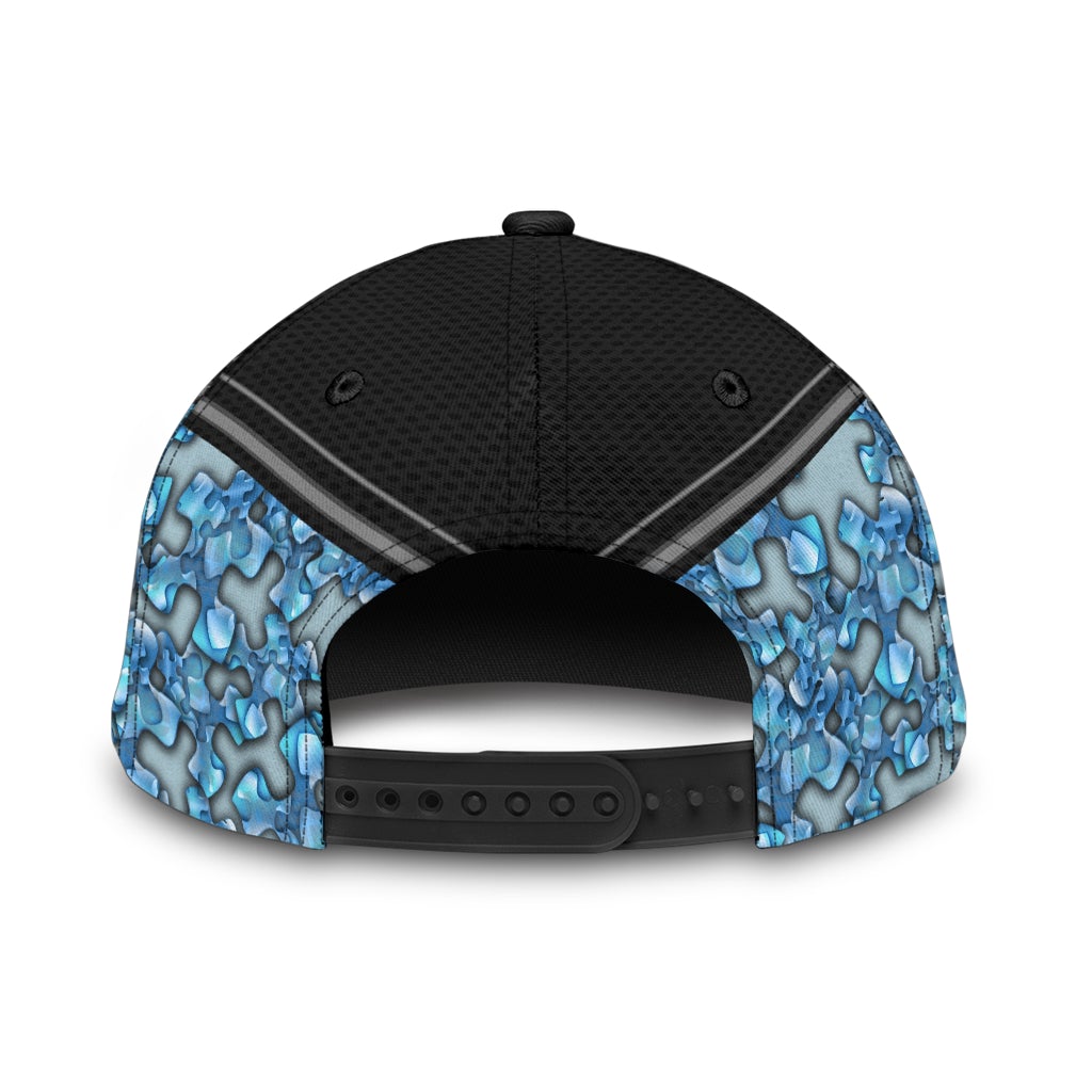Blue Autism Awareness Support Classic Cap For Everyday Wear Vacations And Seasonal Activities