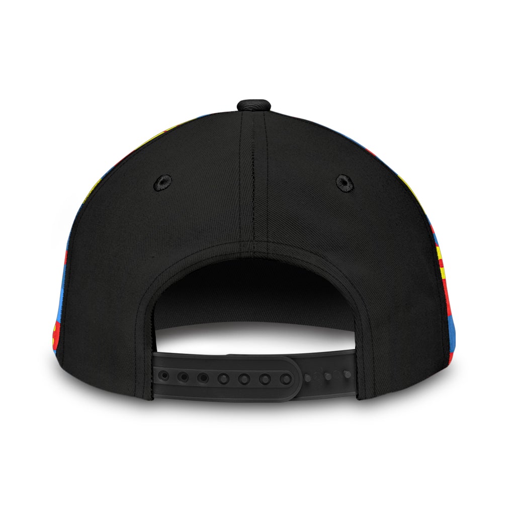 Autism Awareness Carbon Support Classic Cap For Travel Adventures Weekend Wear And Casual Style