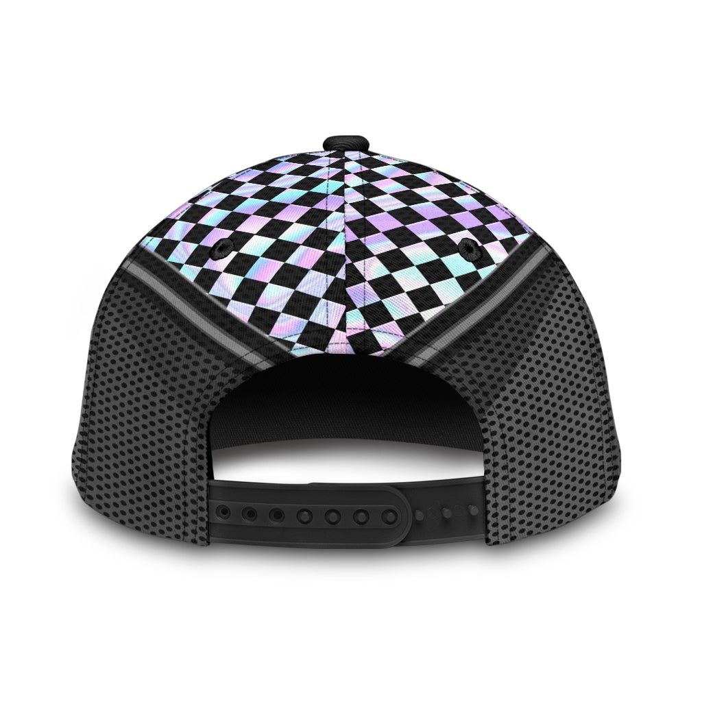 Hologram Pattern Racing Futuristic Classic Cap For Holiday Trips Daily Outfits And Thoughtful Gifting