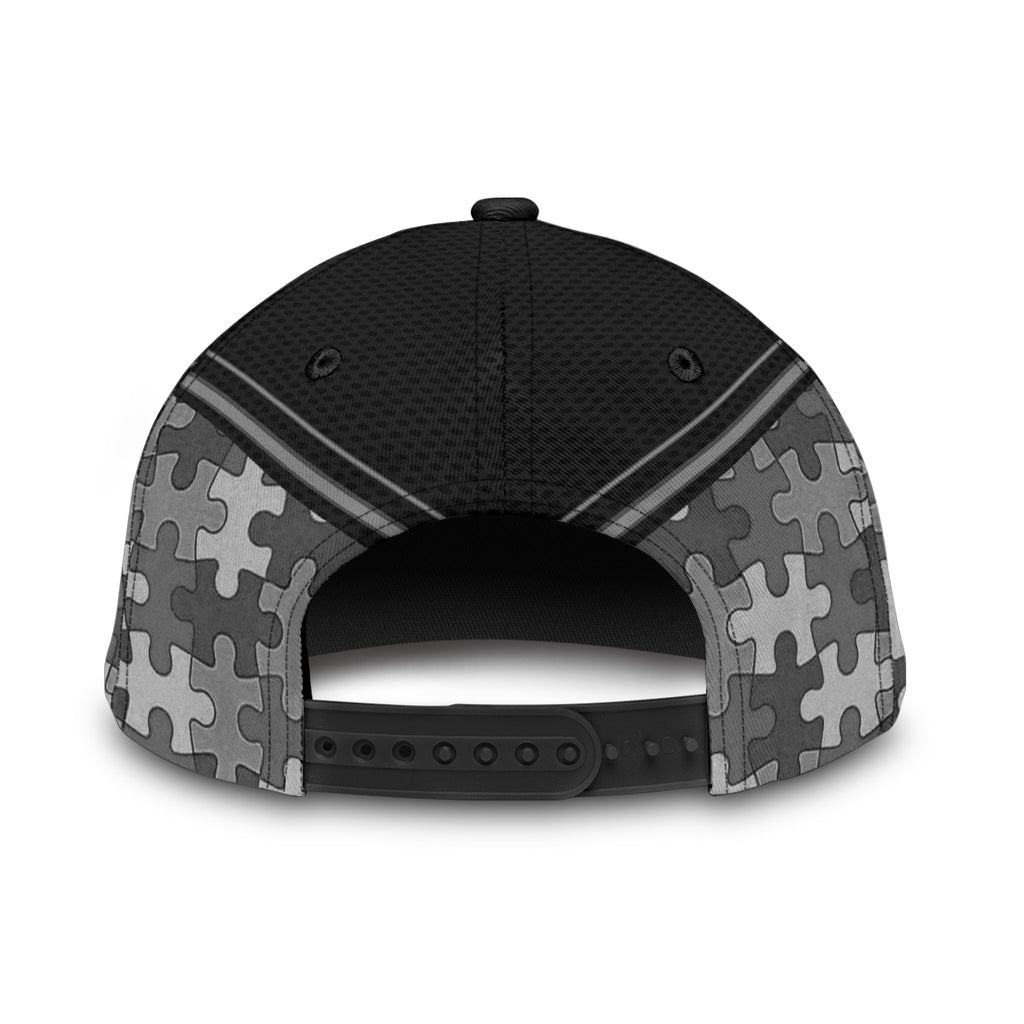Autism Metal Pattern Awareness Classic Cap For Daily Outfits Festivals And Thoughtful Gift Giving