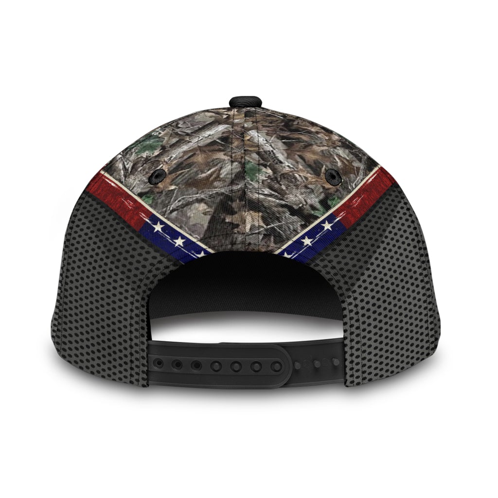 Deer Hunting American Flag Classic Cap For Beach Vacations Outdoor Trips And Everyday Comfort
