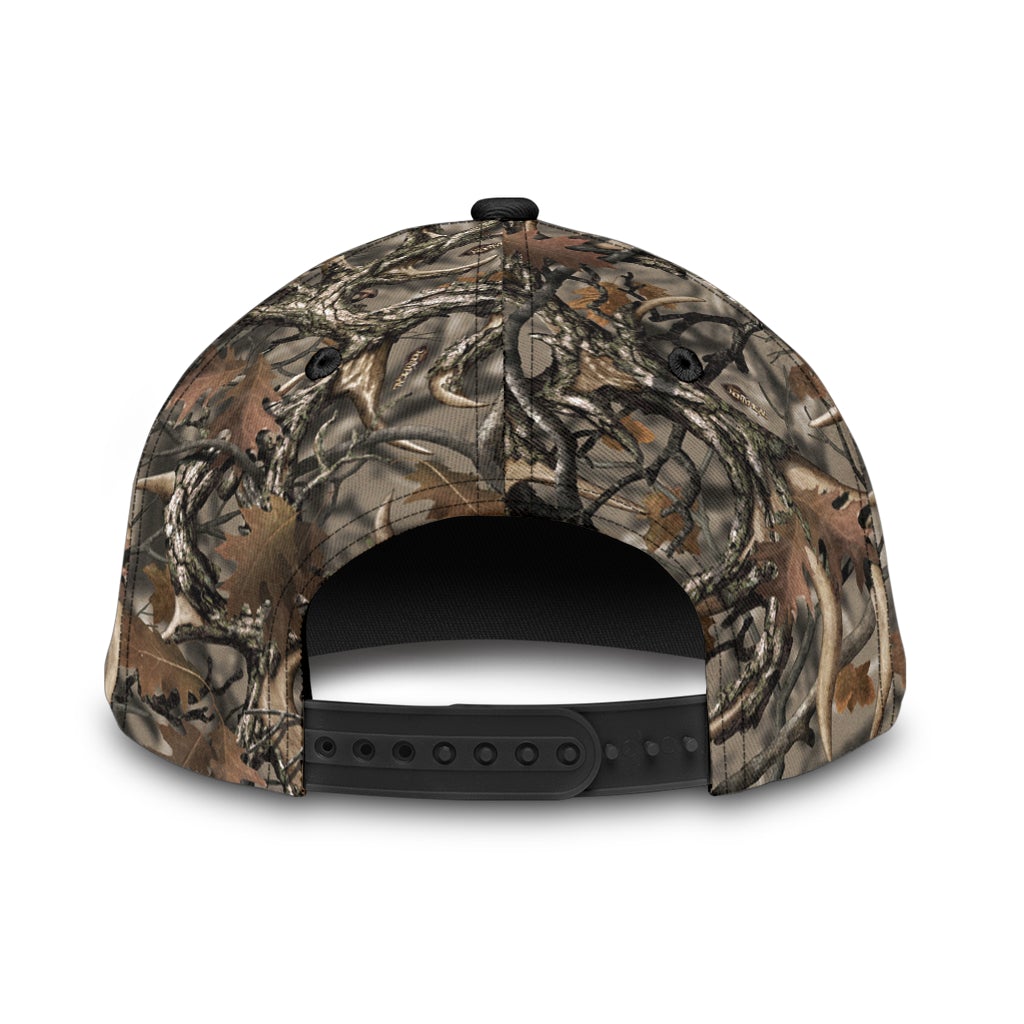 Deer Hunting Camo Pattern Classic Cap For Weekend Travel Outdoor Events And Casual Outfits