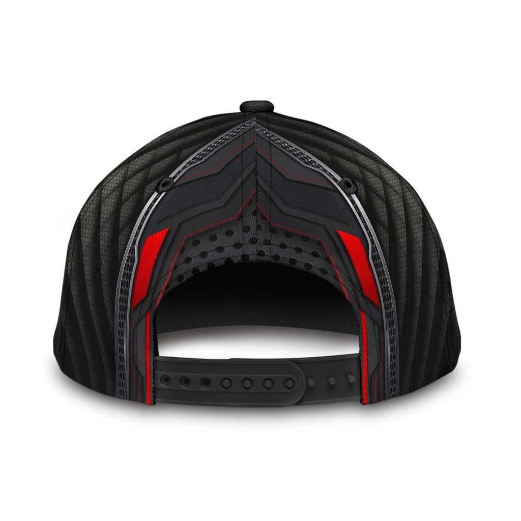 Truck Metal Carbon Black Red Classic Cap For Beach Outings Holidays And Thoughtful Everyday Style