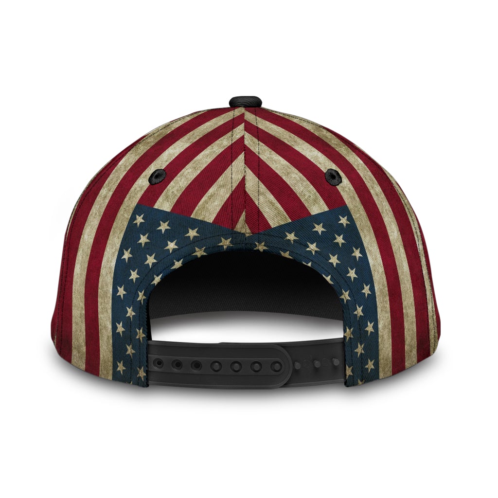 Eagle Proud American Flag Classic Cap For Casual Outfits Vacations And Everyday Styling