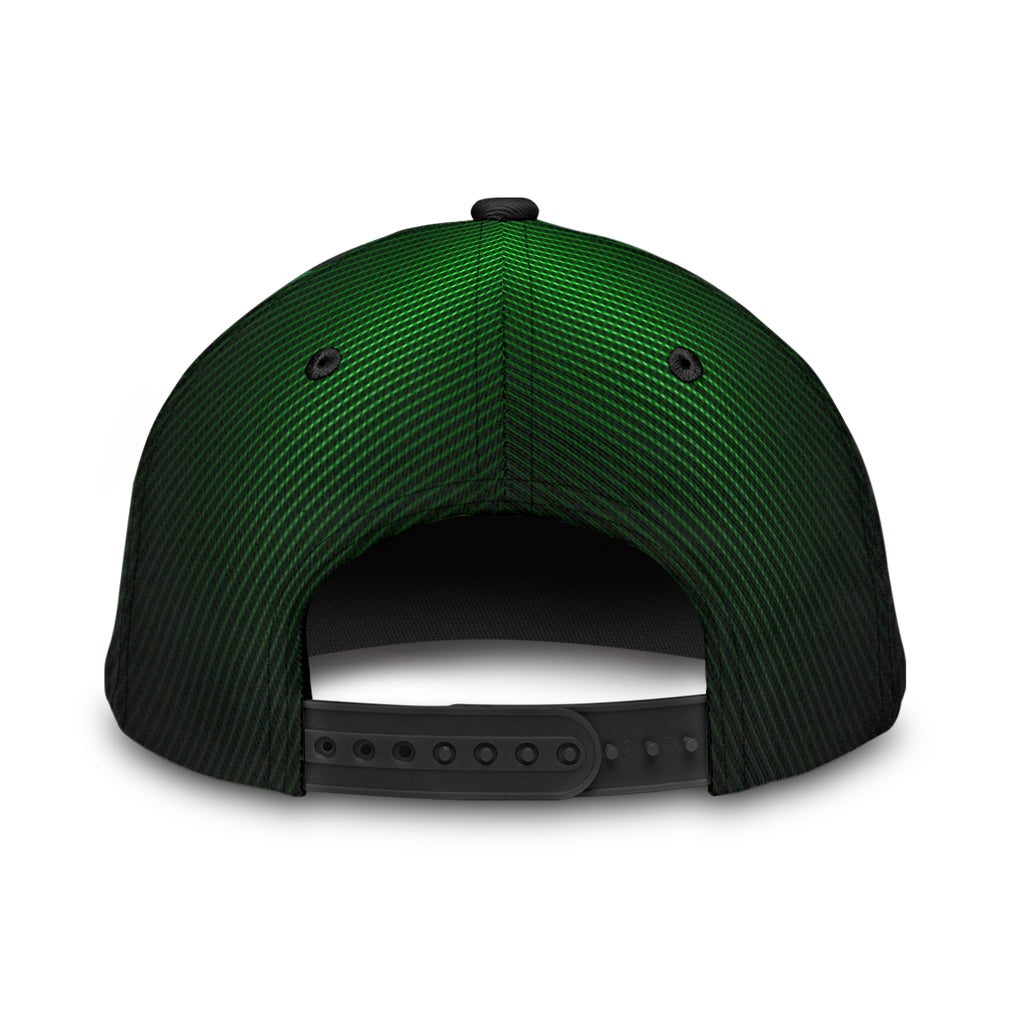Skull Biohazard Mask Green Classic Cap For Outdoor Events Beach Travel And Relaxed Daily Style