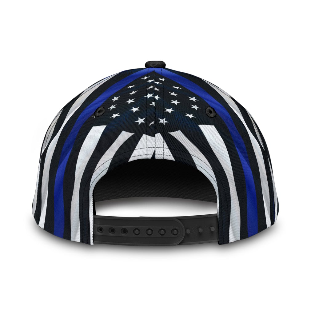 Back The Blue Crack US Flag Police Classic Cap For Relaxed Daily Style Vacations And Festival Wear