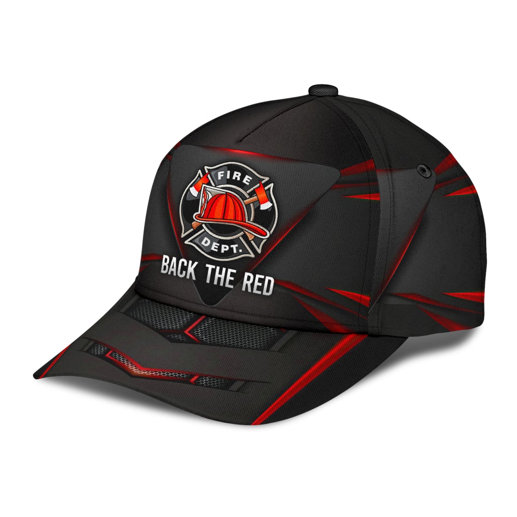 Firefighter Back The Red Carbon Classic Cap For Holiday Adventures Parties And Comfortable Styling