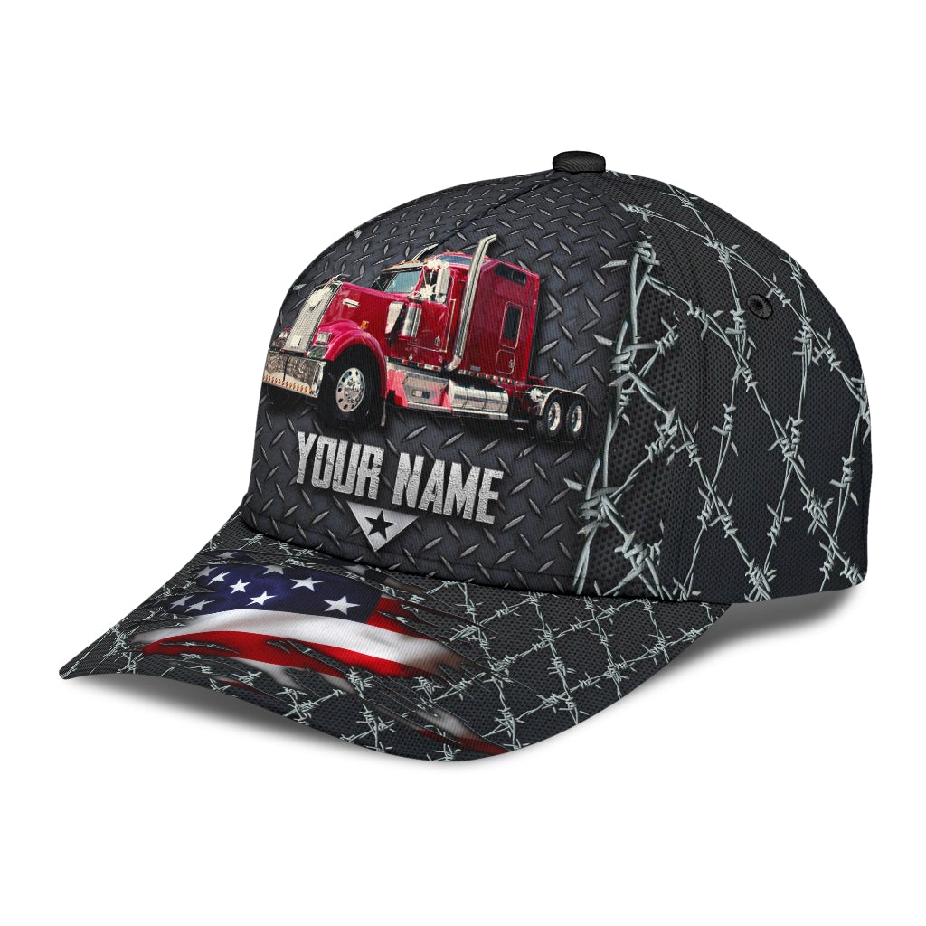 Custom Truck Driver Metal American Classic Cap For Weekend Travel Outdoor Events And Casual Outfits