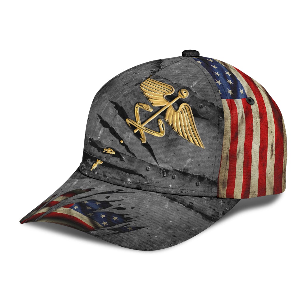 Nurse Medical Crack US Flag Classic Cap For Beach Vacations Outdoor Trips And Everyday Comfort