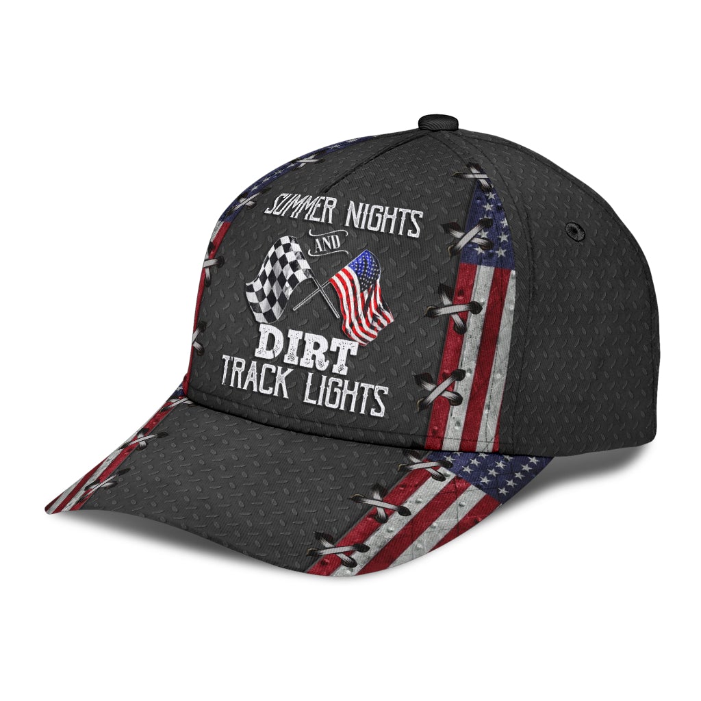 Dirt Track Racing Summer Nights American Classic Cap For Weekend Adventures Festivals And Gift Giving